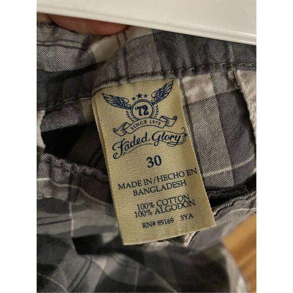 Faded Glory Plaid Shorts Size 30 - Picture 3 of 3